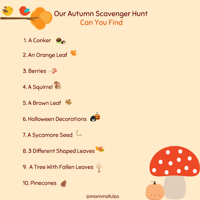 autumn scavenger hunt, childrens autumn activities, scavenger hunt, free childrens autumn activities, free things to do with children, school holiday activities, free outdoor activities to do with children