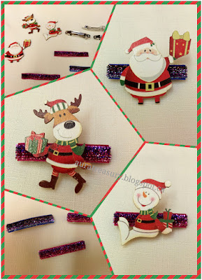 How to make Christmas Style Hairclips on french barrettes