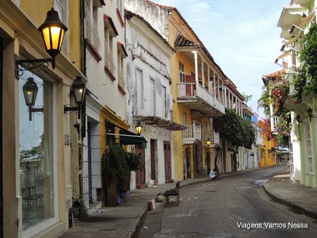 Casas coloniais do centro histórico de Cartagena
