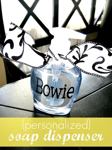 personalized soap dispenser