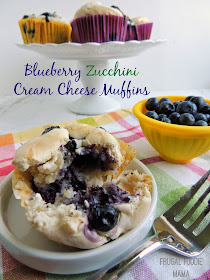 Not only are these Blueberry Zucchini Cream Cheese Muffins moist & creamy, but they also boast some hidden veggies making them healthier.
