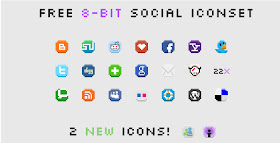 8-Bit Social Media Icons