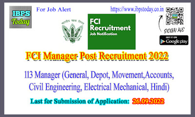 FCI Manager Recruitment 2022