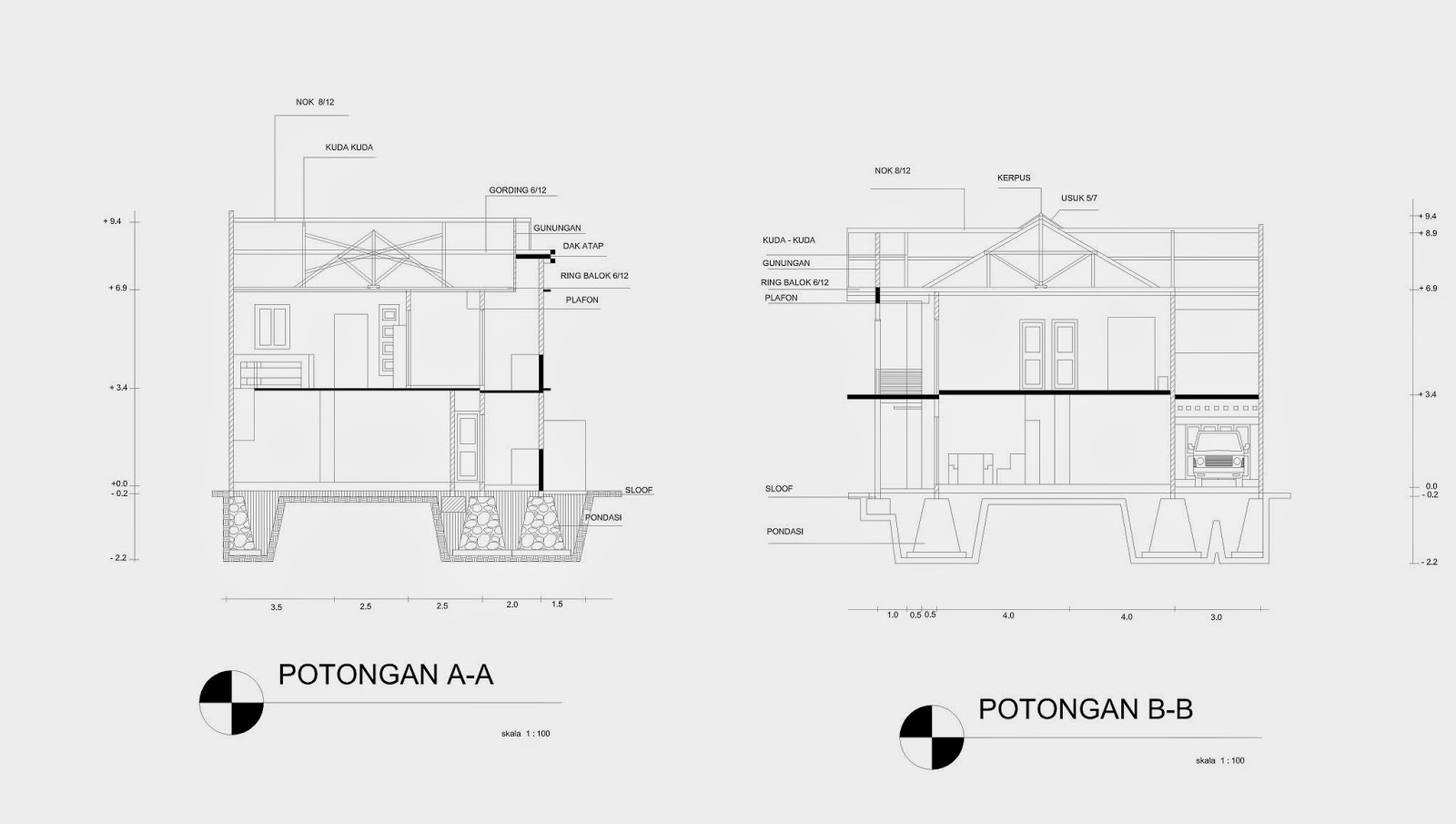 Desain Rumah 2 Lantai Tropis di Bandung - Denah Rumah 2 Lantai Lengkap Dengan Tampak Pdf