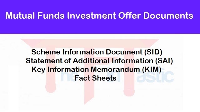 Mutual Funds Investment Offer Documents