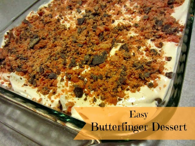 Low easy  to  super Butterfinger Dessert: with delicious Easy calorie fluff and butterfinger how make