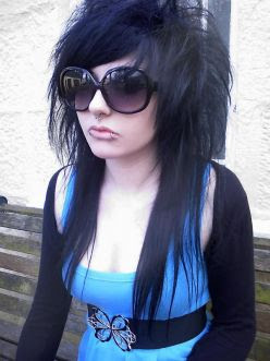 black emo hair