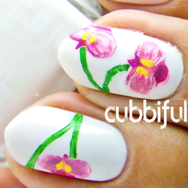 Pink Orchid Nail Art