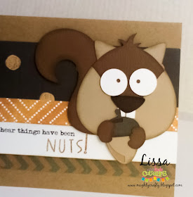 Friend card with squirrel for Miss Kate Cuttables -- by Lissa Mitchell