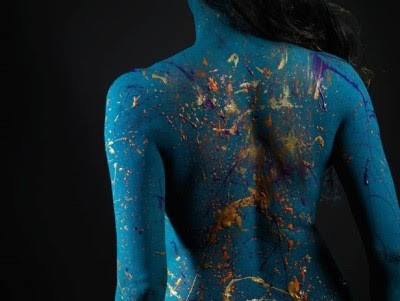 Veena Malik Paint Landscapes Directly On Her Body