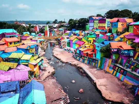 stasiun malang kampung warna warni jodipan