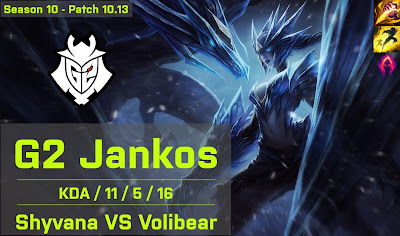 G2 Jankos Shyvana JG vs Volibear - EUW 10.13
