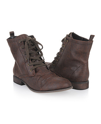 Tie Up Leatherette Boots $27.80
