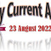  23 August  Current Affairs 