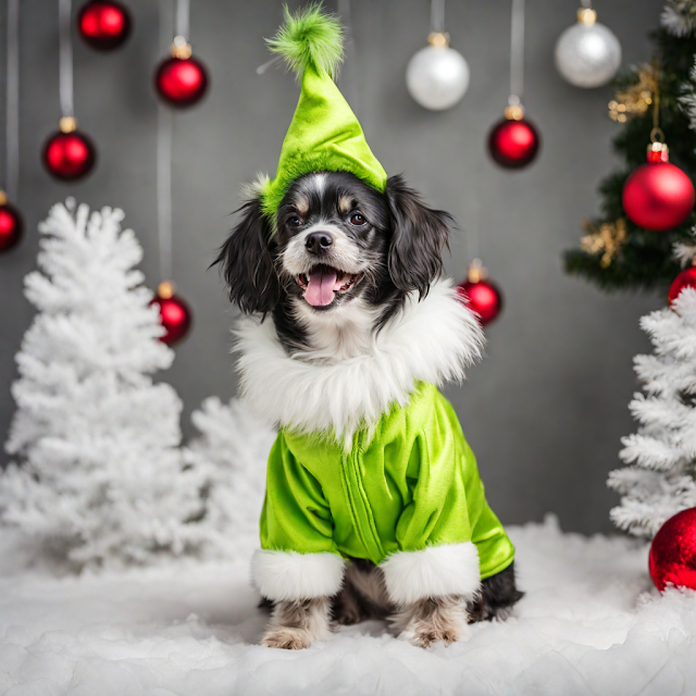 disfraces navideños para perros, disfraz navideño para perros, disfraz de elfo para perros,