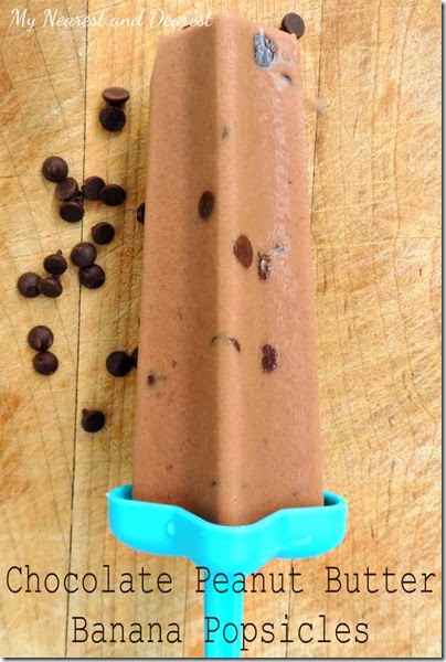 Chocolate Peanut Butter Banana Popsicle Recipe #recipes