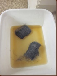 steel wool apple cider vinegar