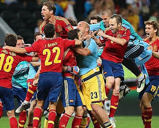 الضربات الترجيحية في مباراة اسبانيا والبرتغال 4-2 في بطولة اليورو 27-6-2012