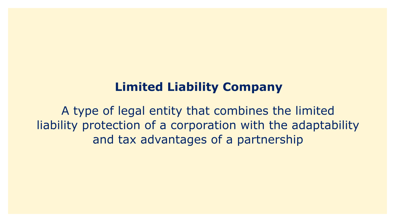A type of legal entity that combines the limited liability protection of a corporation with the adaptability and tax advantages of a partnership.