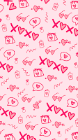 preppy pink heart wallpaper
