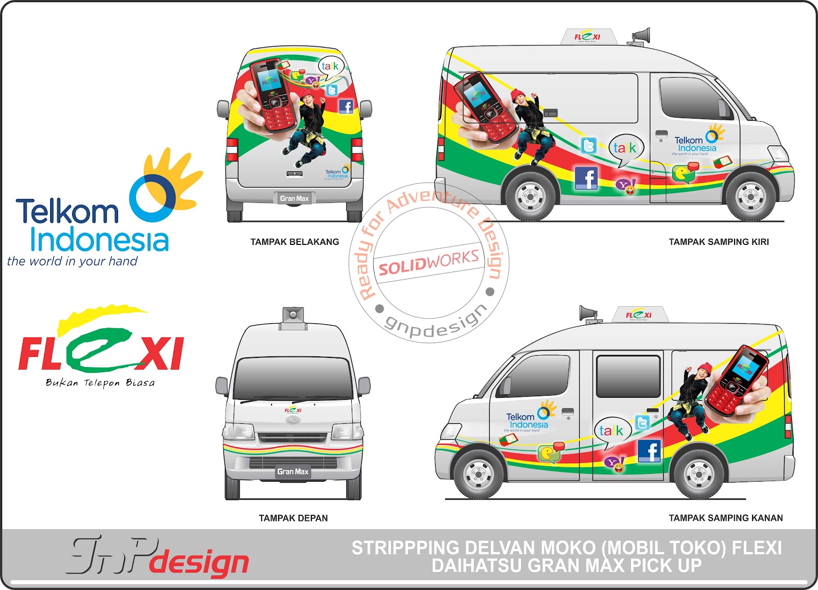 gnp design: Stripping Moko (mobil toko) Flexi Telkomsel