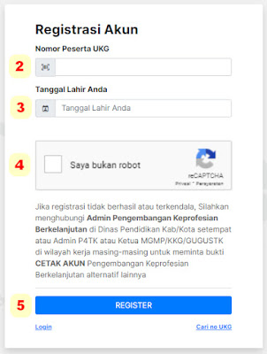 Langkah 2 Cara mendapatkan Akun SIMPKB