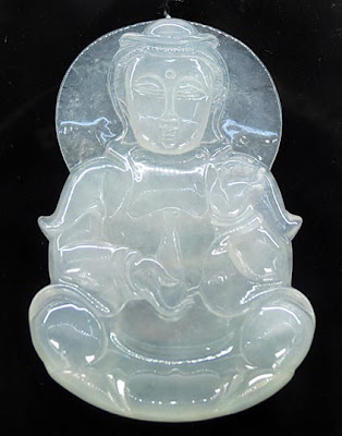 white jade buddha pendant