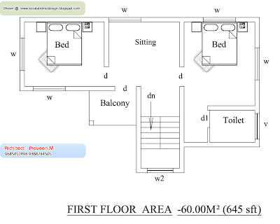 Home plan and elevation -1581 Sq. Ft