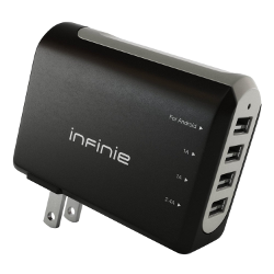 Multiple USB Charger, Infinie Multi-port USB Charger (4-Port USB Charging Hub) for Apple iPhone 6s / 6 / 6 Plus, iPad Air 2 / mini 3, Samsung Galaxy S6 / S6 Edge / Edge+, Note 5 and More
