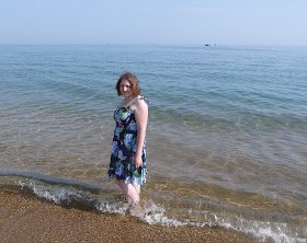 Girl in Dress in the Sea
