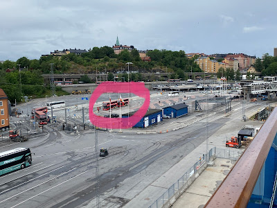 hop on hop off bus at Stockholm cruise port