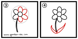 Cara Menggambar Bunga Sederhana dan Mudah