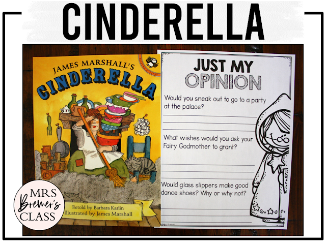 Cinderella Fairy Tales activities unit with literacy printables, reading companion activities, and lesson ideas for First Grade and Second Grade