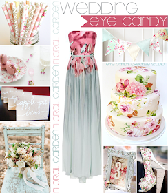 floral straws, macarons, hand lettering, foral cake, floral shoes, floral dress, bunting