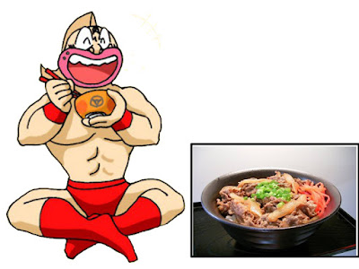 Kinnikuman sangat suka makan Gyudon