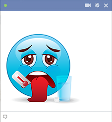 Facebook emoji not feeling well
