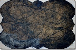 John Luna - Quatrefoil - Oil. gesso. graphite and glue on burlap mounted on wood - 22.5 x 30 inches - 2001