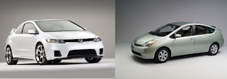 Honda Hybrid and Toyota Prius