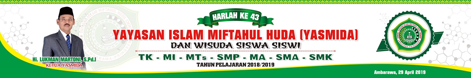  Desain  Banner  Harlah dan Wisuda  Yasmida Ambarawa 2021 