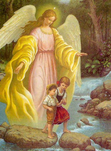 Oh Angels of God from heaven so bright watching beside my children to lead 