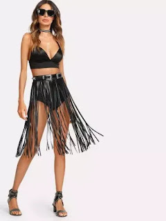 Festival Ready: Fringe Skirt with a Fringed Top