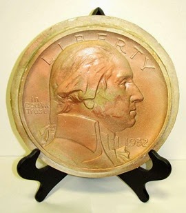 Plaster Model of Proposed Washington Quarter Obverse