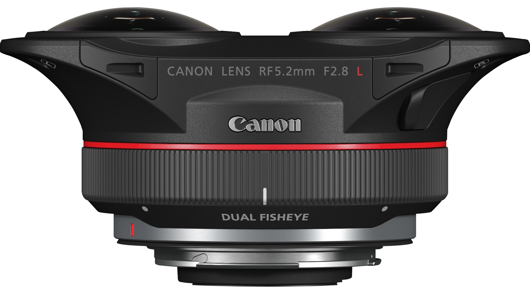 Canon RF 5.2mm f/2.8L, вид сверху