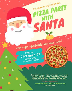 Franklin Recreation schedules annual Pizza Party with Santa - Friday, Dec 8