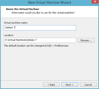 Memberi Nama Virtual Machine