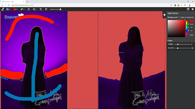 [ Enumcut.com ]  Model Photo -  Add Background color (Example)