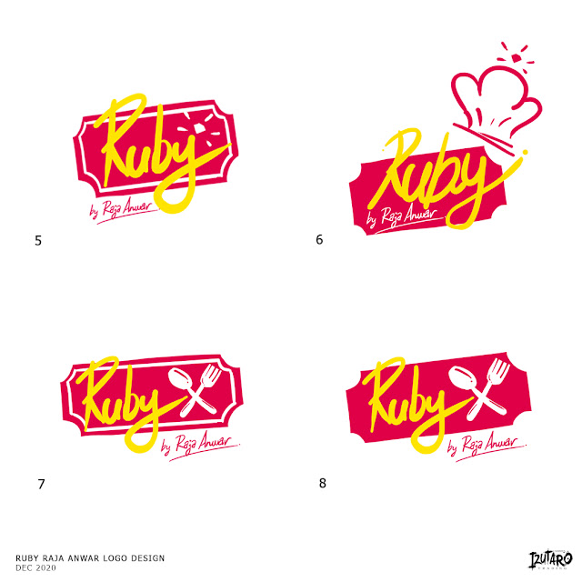 Ruby by Raja Anwar Logo, Menu, Business Card Design and Food Photography design by Izutaro.