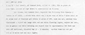 UFO Report at  Missile Site, Cheyenne, Wyoming 8-1-1965 (Snippet)