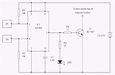  Touch Controlled Mute Switch Circuit Diagram