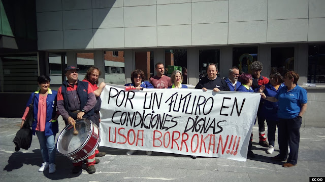 Protesta de trabajadores del Taller Usoa